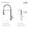 Kibi Aurora Single Handle Pull Down Kitchen Sink Faucet with Soap Dispenser C-KKF2003BN-KSD100BN - alternate 10